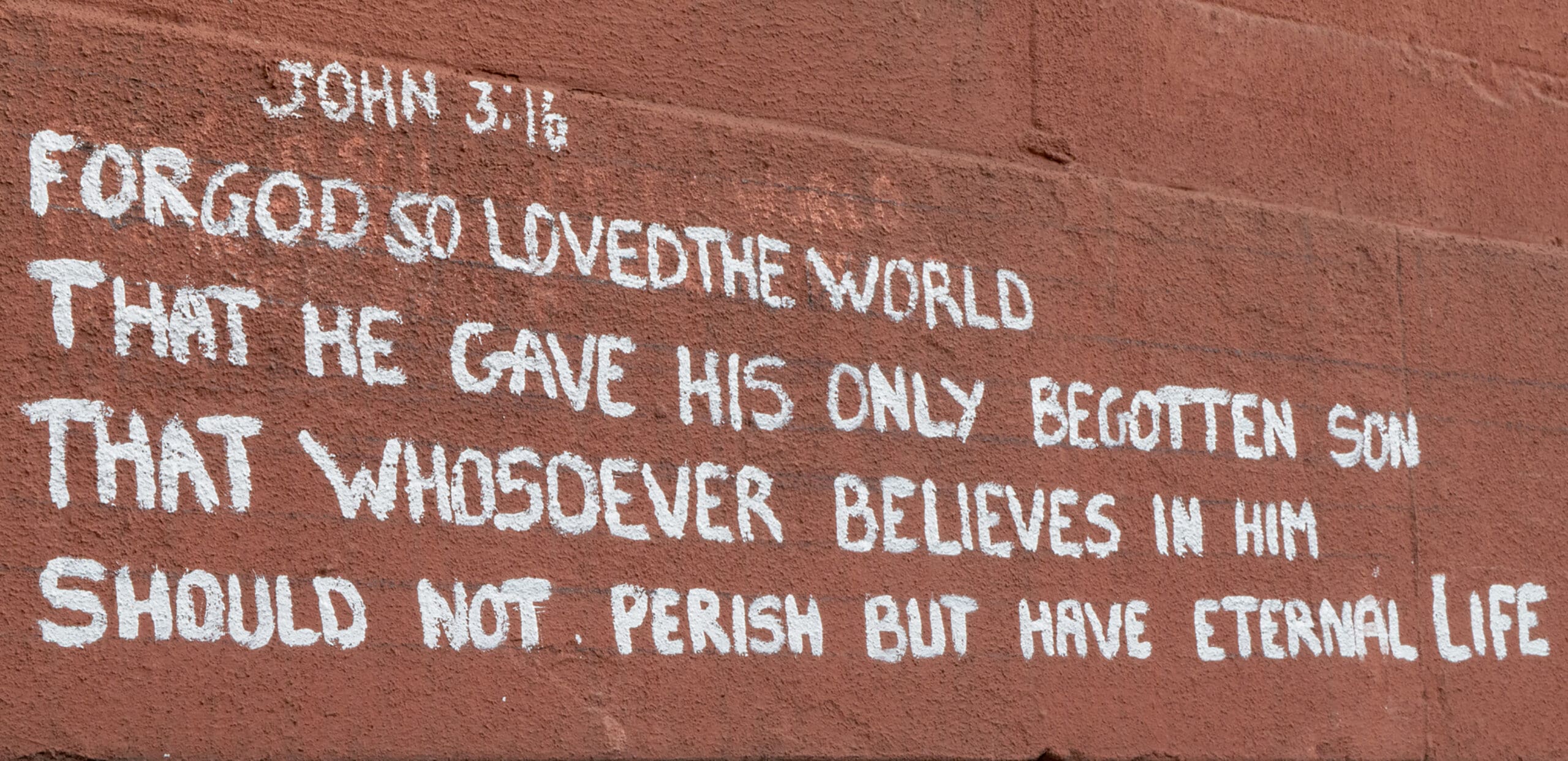 bible verse graffiti - john 3:16